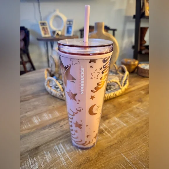 Starbucks Holiday 2023 Pink Moon And Stars Venti 24oz Cold Cup Tumbler - Picture 5 of 5